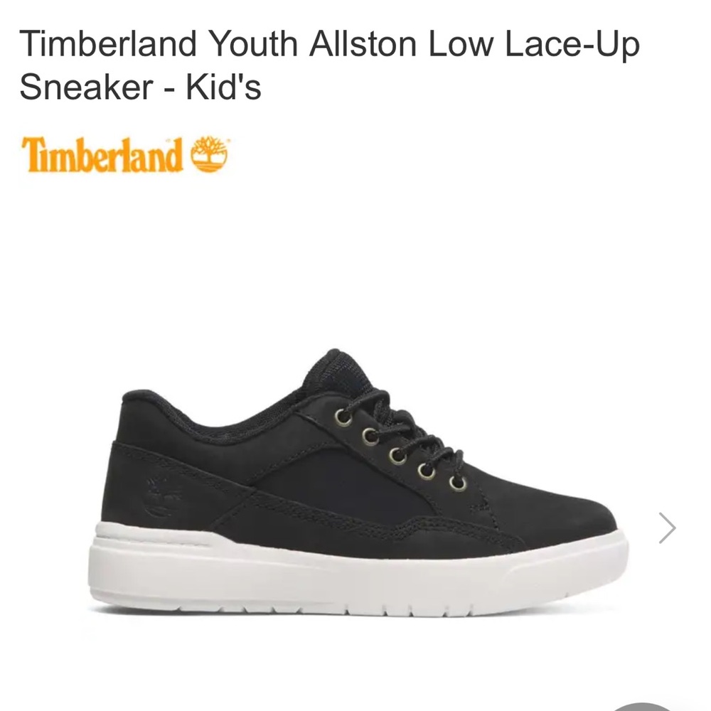Timberland “Allston” Ortholite Black and White Kids Sneakers